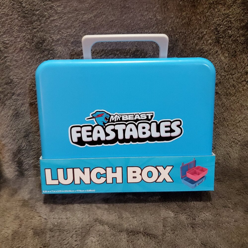 Mr. Beast Feastables Baby Blue Lunch Box World’s Coolest BPA Free Lunch Box